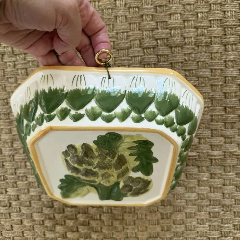 Vintage Ceramic Artichoke Mold Wall Hanging 8” X 8” Italian